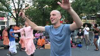 Ecstatic Hare Krishna dancing and chanting | Harinam Memories, Union Square, July 2017