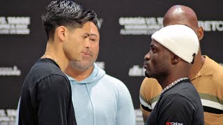 RYAN GARCIA LOOKS DOWN ON EMMANUEL TAGOE & HAS TENSE FACE OFF AFTER ALMOST BRAWLING AT WORKOUT