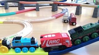 Build Wooden Railway Bridge  Electric Train Track Changes Thomas and Friends Brio Trains For Kids