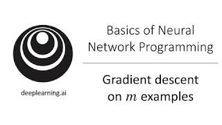 Gradient Descent on m Examples (C1W2L10)