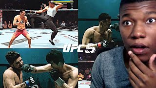 UFC 5 - Bruce Lee Knockouts REACTION