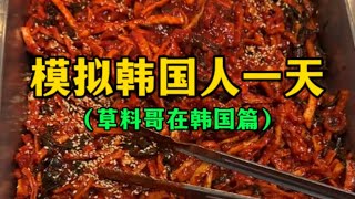 今天体验一下韩国人的一天（给草料哥热懵了）