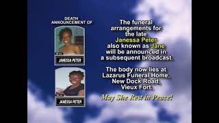 Janessa Peter ~ Short Obituary