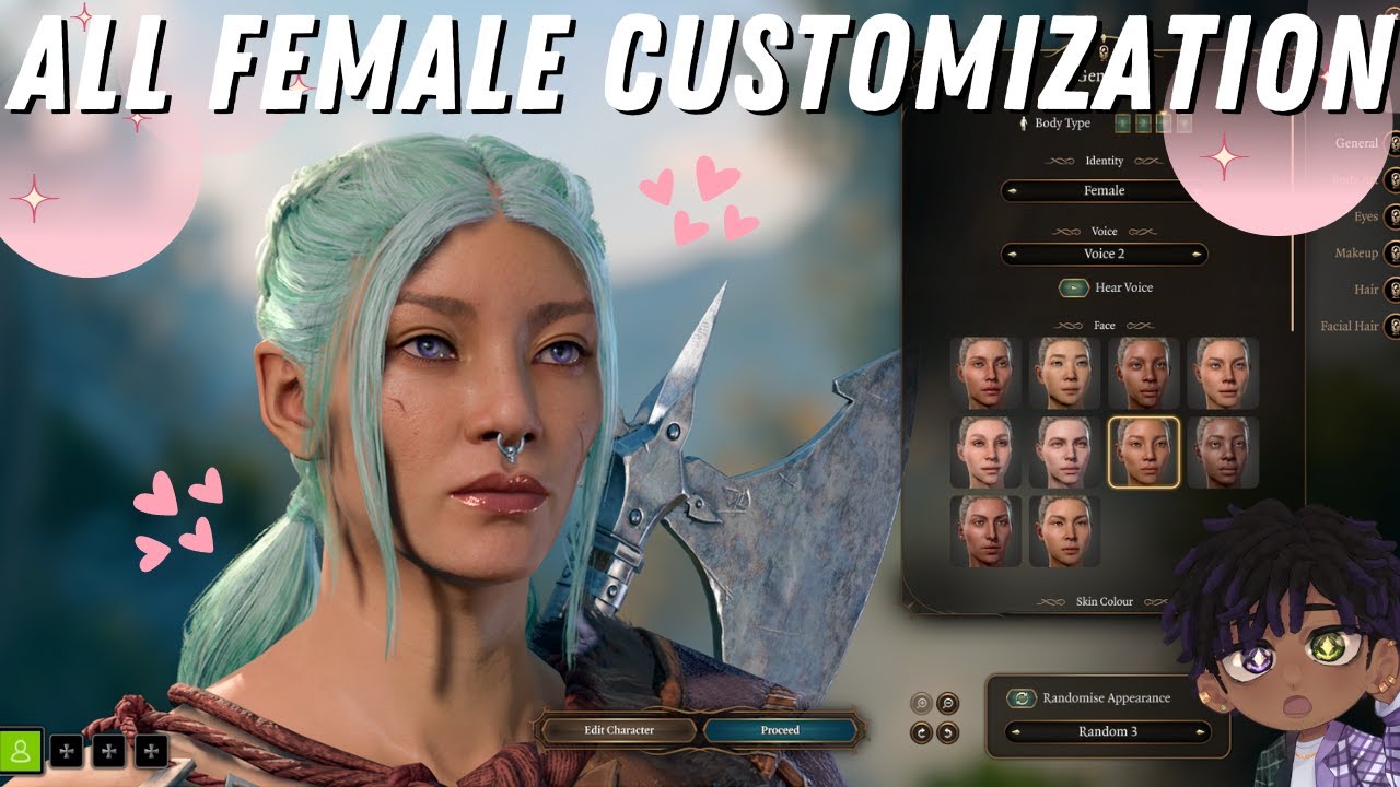 Baldur's Gate 3 - All Female Character Customization Options, 4K FULL ...