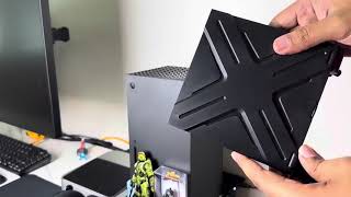 Dust Proof Cover for Xbox Series X | Adjustable Dust Filter and Headset Bracket Overview.