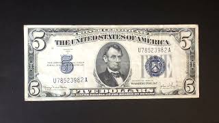 What is a 1934 silver certificate 5 dollar bill worth