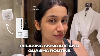 calming gua sha \u0026 skincare routine