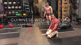 GUINNESS WORLD RECORD: Most Hand Release Pushups in 1 minute | Eric Rivera