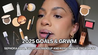 GET READY WITH ME | Sephora haul \u0026 Let's chat 2025 goals!