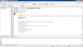 16x2 LCD Embedded C program for 8051 with Keil and Proteus simulation