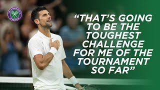 Novak Djokovic reacts to going "toe-to-toe" with Warwrinka in Third Round | Wimbledon 2023
