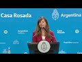 conferencia de prensa de la portavoz de la presidencia gabriela cerruti