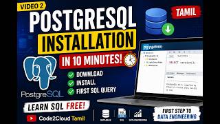 🚀 PostgreSQL Installation Tutorial Tamil | Learn SQL Free | PostgreSQL Beginner Guide