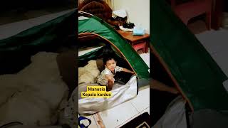 Manusia Kepala kardus hebohnya #manusia #kepala #kardus #viral #shorts #kids #bandung #malikal