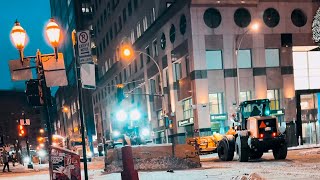 Montreal Snow Removal - Canada Winter 2025 [4K] #snowremoval