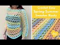 🧡 Spring-Summer Sweater🧡 Easy Crochet Sweater for beginners🧡Rasty yarn🧡 Free written pattern 🧡 2/2