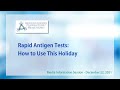 Rapid Antigen Tests: How to Use This Holiday