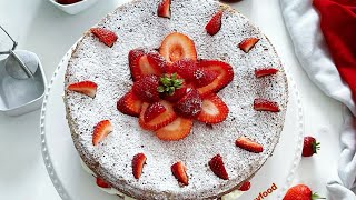 BHawramyFood-کێکی اسفنجی ڤکتۆریا-Victoria Sponge/Sandwich cake-كيك اسفنجي رائع #cake #spongecake