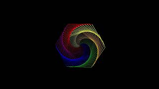 Drawing Rainbow Benzene using Python