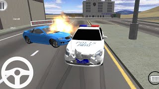 Real police car Driving simulator police siren Red and Blue lights Android gameplay
