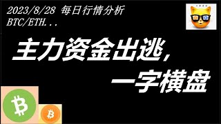 2023/08/28 每日行情分享  | BTC/ETH...  |  主力资金出逃，一字横盘