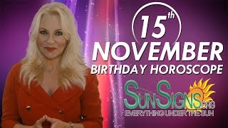 November 15th Zodiac Horoscope Birthday Personality - Scorpio - Part 1