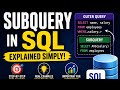 How subquery works in SQL | Master Subqueries in SQL With Real Examples