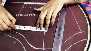 Make perfect line pattern for aari sleeve / aari sleeve straight line pattern making in tamil