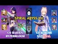 C0 Raiden Hyperbloom & C0 Kokomi National - 3.0 Spiral Abyss Floor 12 Fullstar | Genshin Impact