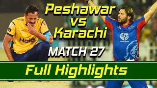 Peshawar Zalmi vs Karachi Kings I Full Highlights | Match 27 | HBL PSL