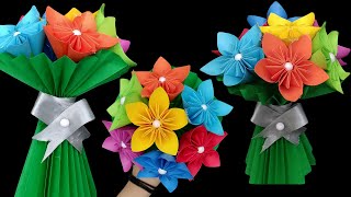Origami Kusudama Flower Bouquet - Paper Craft Tutorial Origami Flowers