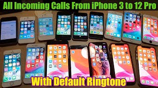 See all the incoming call from iPhone 3 to iPhone 12 Pro - Default Ringtone