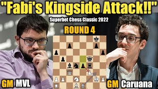 2022 Superbet Chess Classic Romania | Maxime Vachier-Lagrave VS Fabiano Caruana | Round 4