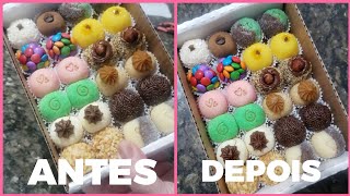 TÉCNICA para CONGELAR OS BRIGADEIROS PRONTOS DENTRO DA CAIXA (veja antes e o depois do congelamendo)