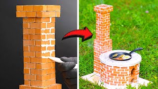 MINIATURE CRAFTS MADE BY REAL MASTER || 5-Minute Decor Projects From Little Red Bricks!
