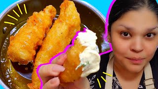 I double fried crispy battered fish for extra crunch! Fried Fish + Tartar Sauce