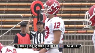 2016 ケイ・オプティコム FLASHBOWL SERIES 関西学生アメフト 第5節 龍谷大学vs甲南大学 ハイライト