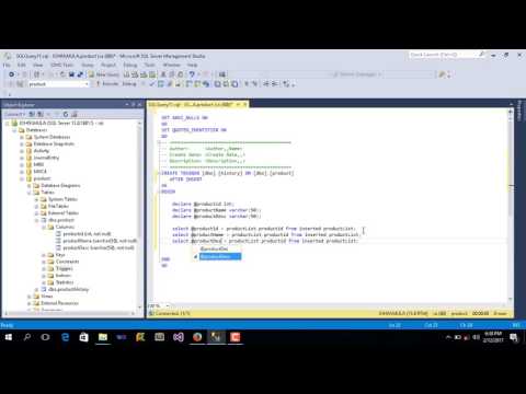 How to Create Insert Trigger Using SQL Server How to Create Insert Trigger Using SQL Server