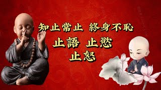 美聽讀書：知止常止，終身不恥。止語、止慾、止怒。