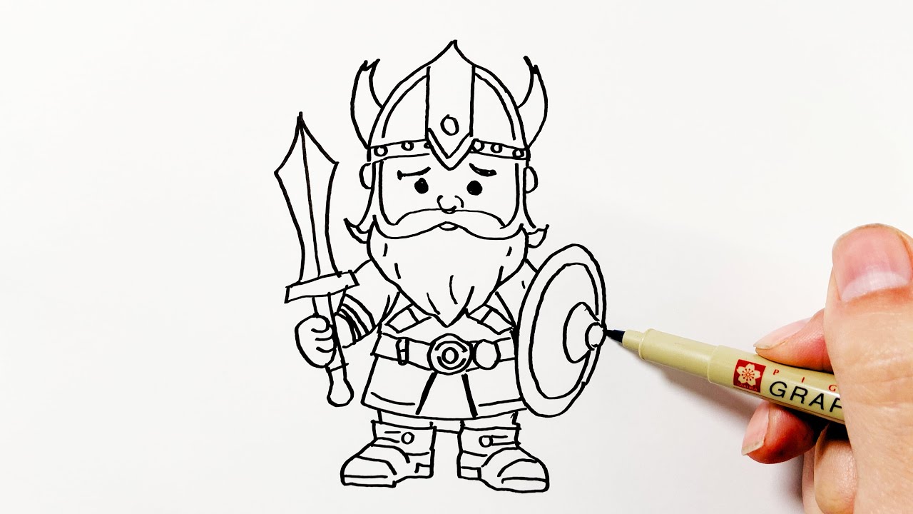 How To Draw A Viking Youtube