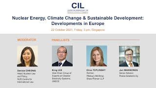 CIL Webinar on Nuclear Energy, Climate Change & Sustainable Development: Developments in Europe