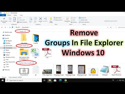 How to Disable Group By In File Explorer On Windows 10