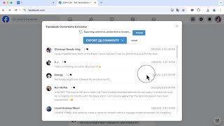 FB Comment Exporter - Extract comments from facebook