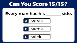 Homophones Quiz: CAN YOU SCORE 15/15 ON THIS QUIZ? 97% CANNOT. #3