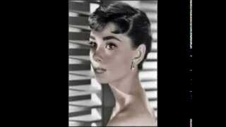 Colorisation of a photograph of Audrey Hepburn