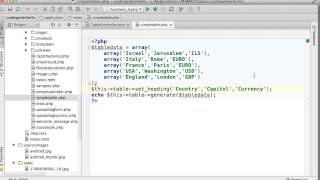 CodeIgniter Simple HTML Table