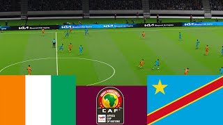 Côte d'Ivoire vs RD Congo (1-0) CAF 2024 Match complet -Simulation de jeu vidéo PES 2021