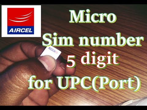 How to get Last 5 Digits of Aircel Micro SIm Serial Number | Exclusive How to get Last 5 Digits of Aircel Micro SIm Serial Number | Exclusive