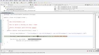 SPLIT A STRING IN JAVA DEMO