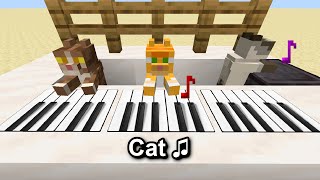 I made Cats play 🎶 C418 - Cat in Minecraft